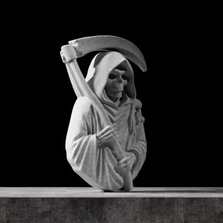Grim Reaper Bust Relief #RoZ - Model thumbnail 3