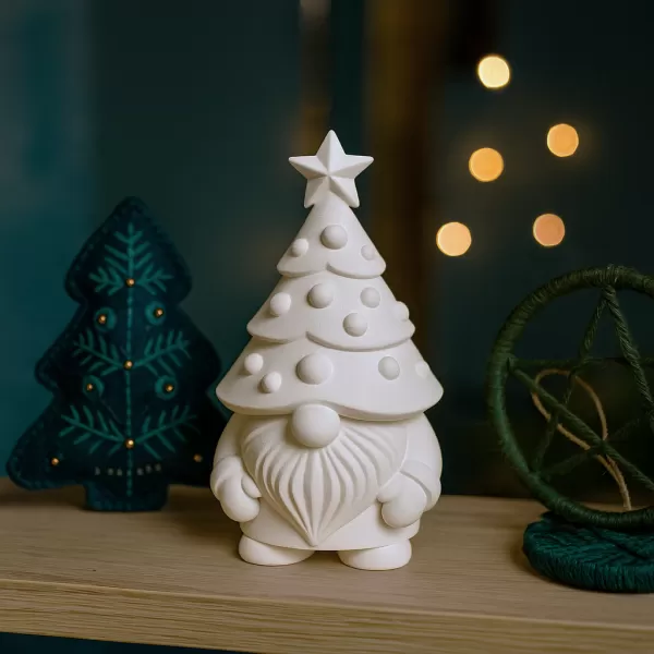 Christmas Tree Hat Gnome Figure | Festive Holiday Decor - Model preview 7