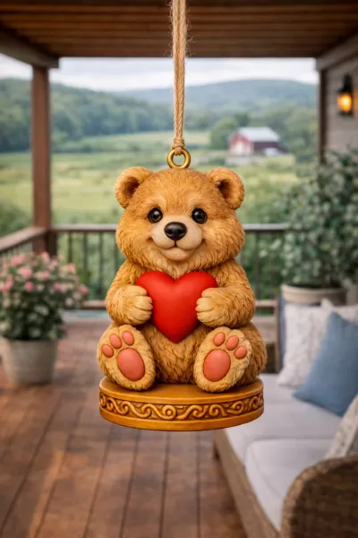 Bear with Heart (Decorative Figure) - Model preview 8