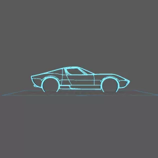 Lamborghini - Miura LP400 Wall Art
