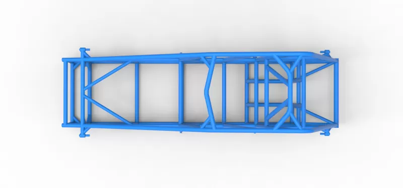 Frame of Experimental Pavement Silver Crown Car Scale 1:25 - Model preview 8