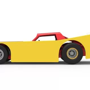 Vintage Dirt late model Race car Version 5 Scale 1:25 - Model thumbnail 9