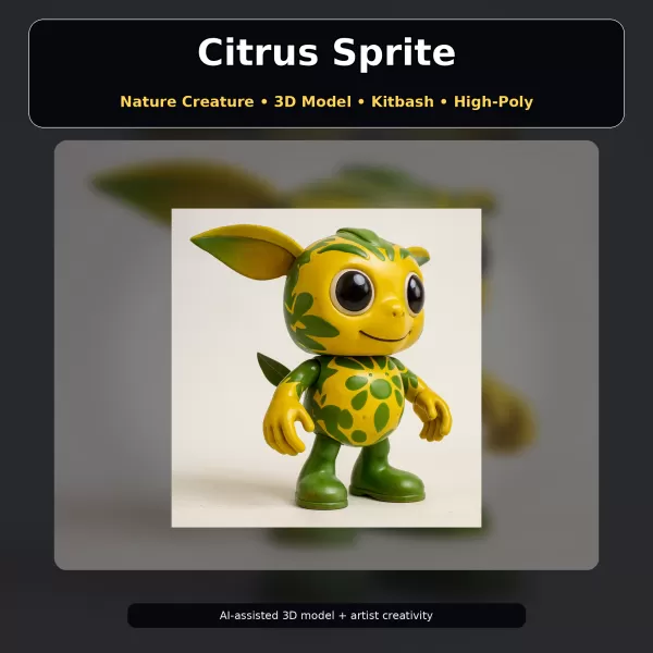 Fantasy Character Pack – Cute High-Poly Kitbash Creatures - Model preview 16