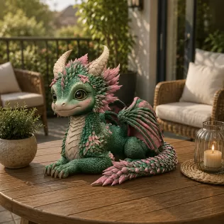 Blossom Guardian Dragon STL File for 3D Print - Model thumbnail 2
