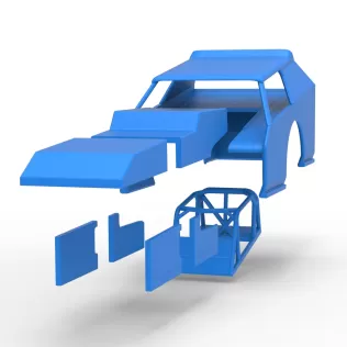 Shell of Vintage Dirt Modified stock car Version 8 Scale 1:25 - Model thumbnail 17