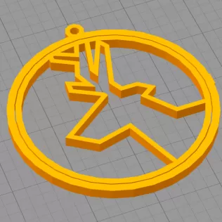 Reindeer gyroscope spinning Christmas tree decoration - Model thumbnail 3