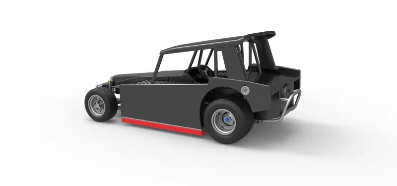 Vintage Dirt Modified stock car Version 6 Scale 1:25 - Model preview 12