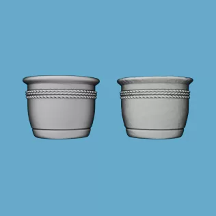 Clay pot with rope design - Model thumbnail 4