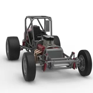 Dirt Silver Crown Champ car Base Version 2 Scale 1:25 - Model thumbnail 26