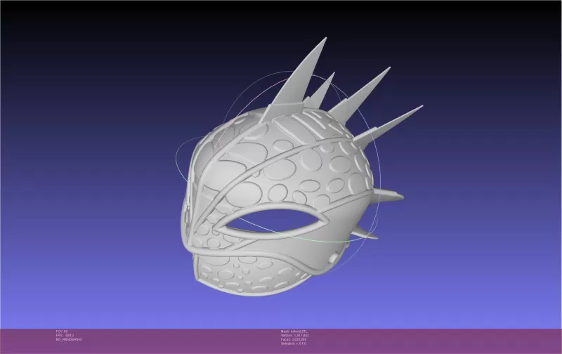 How To Train Your Dragon Astrid Dragon Scale Armor Helmet - Model preview 3