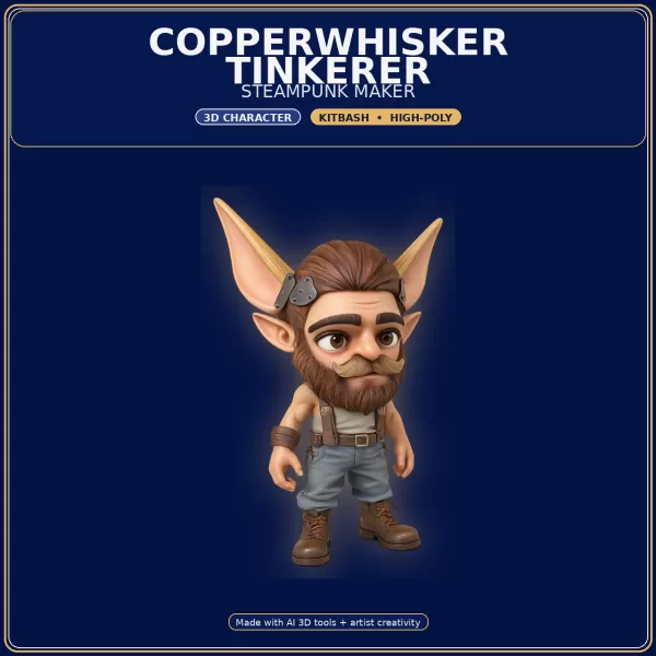 Stylized Elf Hero Pack – 10 Character Variants | Kitbash | - Model preview 6