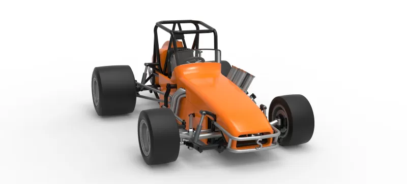 Vintage Pavement Sprint car Scale 1:25 - Model preview 26