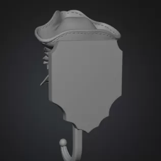 Pirate Dragon Key Holder STL File for 3D Print - Model thumbnail 10