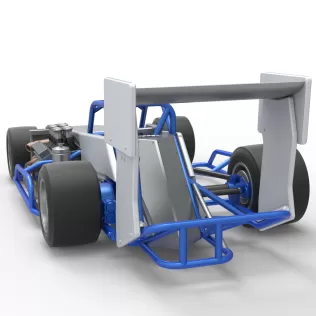 Supermodified front engine race car V4 Scale 1:25 - Model thumbnail 14
