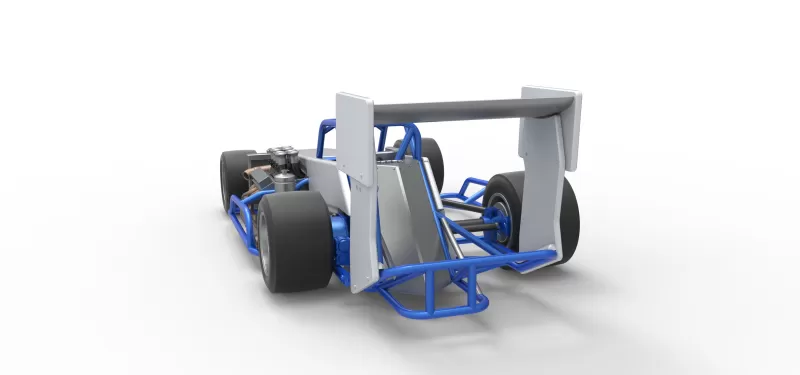 Supermodified front engine race car V4 Scale 1:25 - Model preview 14