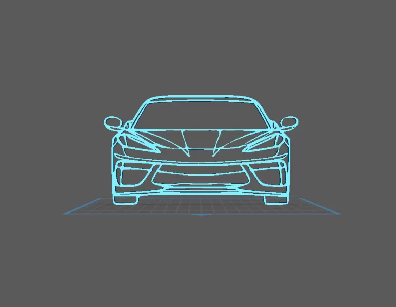 Chevrolet - Corvette C8 Wall Art - Model preview 1