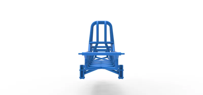 Frame of Vintage Mud dragster Scale 1:25 - Model preview 11