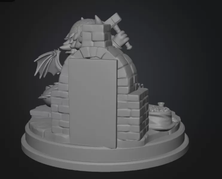 Blacksmith Dragon STL File for 3D Print - Model preview 11