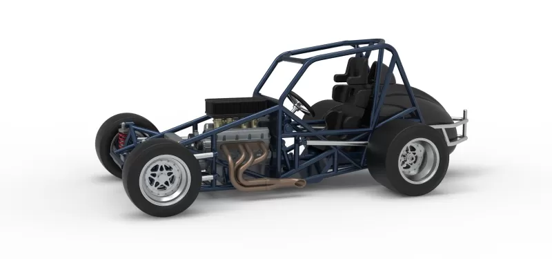 Sprint car Base Version 2 Scale 1:25 - Model preview 1