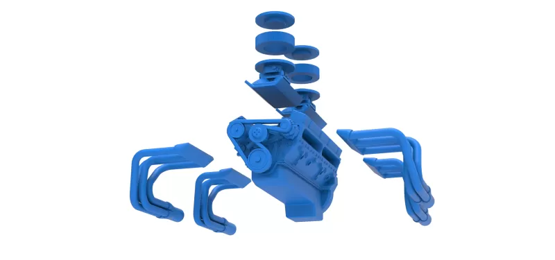 Engine V16 Scale 1:25 - Model preview 14