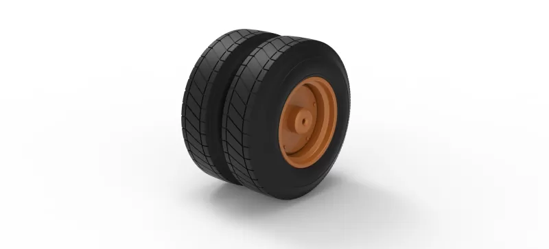 Wheel of Vintage Dirt race car V8 Scale 1:25 - Model preview 8