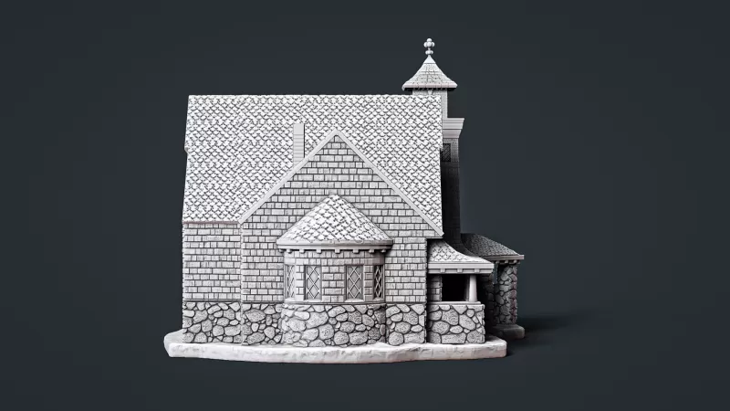 Mont Vernon Congregational Church 1896 - Model preview 7