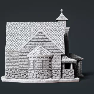Mont Vernon Congregational Church 1896 - Model thumbnail 7