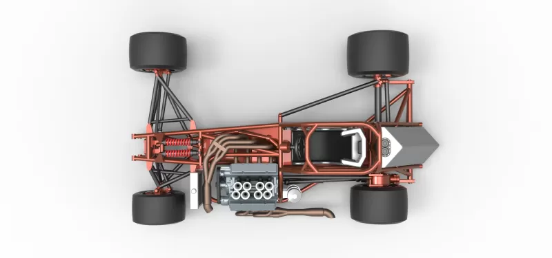 Supermodified front engine race car Base Version 3 Scale 1:25 - Model preview 11