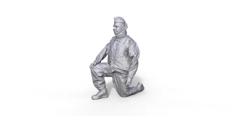 Soldier in protective suit - Model preview 1