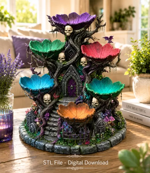 Haunted Hollow Gothic Organizer STL File for 3D Print - Model preview 5