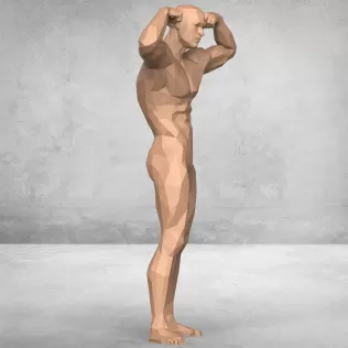 Muscular Man Statue - Model thumbnail 4