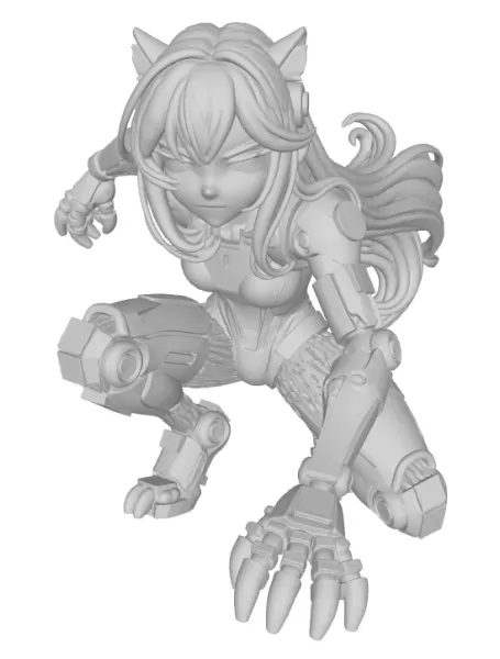 mechanical cat - Model preview 1