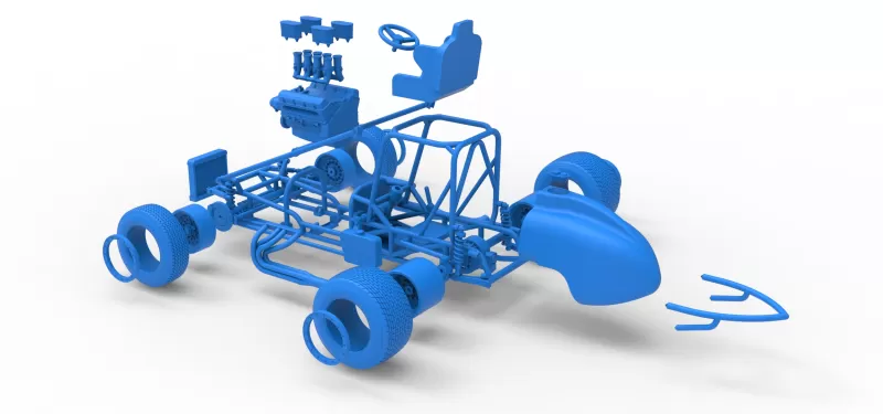 Dirt Silver Crown Champ car Base Scale 1:25 - Model preview 29