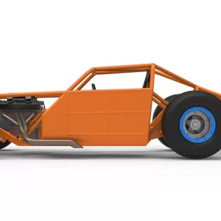 Vintage Dirt late model Race car Base Version 4 Scale 1:25 - Model thumbnail 8