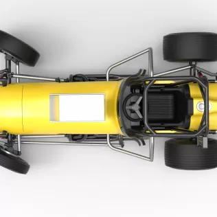 Dirt Silver Crown Champ car while turning Version 2 Scale 1:25 - Model thumbnail 11