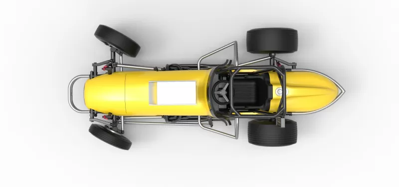 Dirt Silver Crown Champ car while turning Version 2 Scale 1:25 - Model preview 11