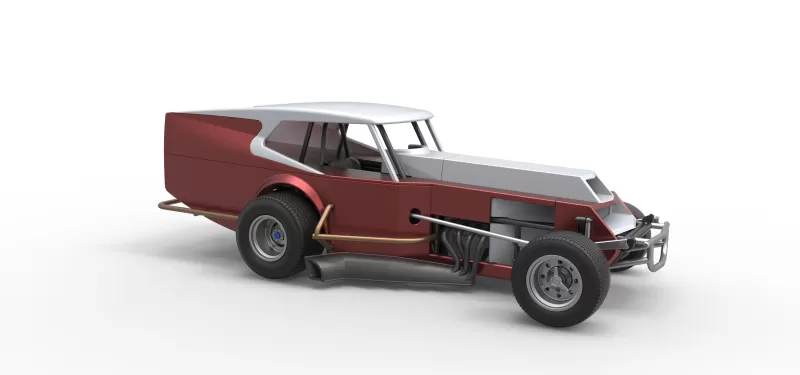 Vintage Dirt Modified stock car Version 5 Scale 1:25 - Model preview 24