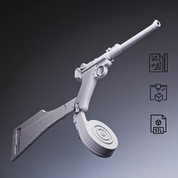 Artillery Luger Pistol #RoZ - Model preview 2