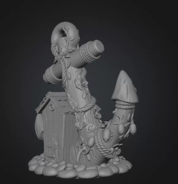 Anchor Fairy House STL File for 3D Print - Model preview 11