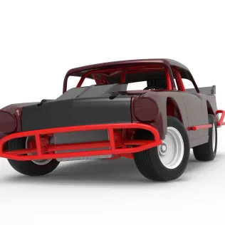 Vintage Dirt Modified stock car V9 while turning Scale 1:25 - Model thumbnail 6