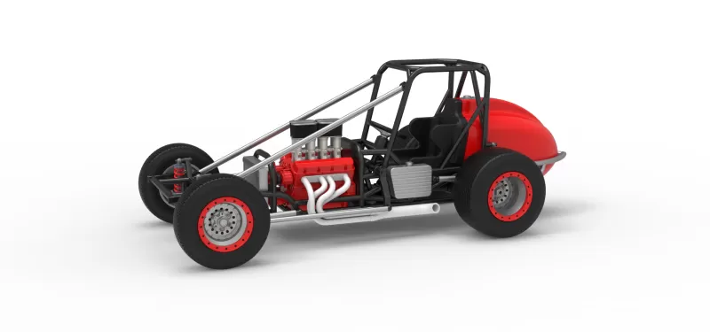 Dirt Silver Crown Champ car Base Scale 1:25 - Model preview 1