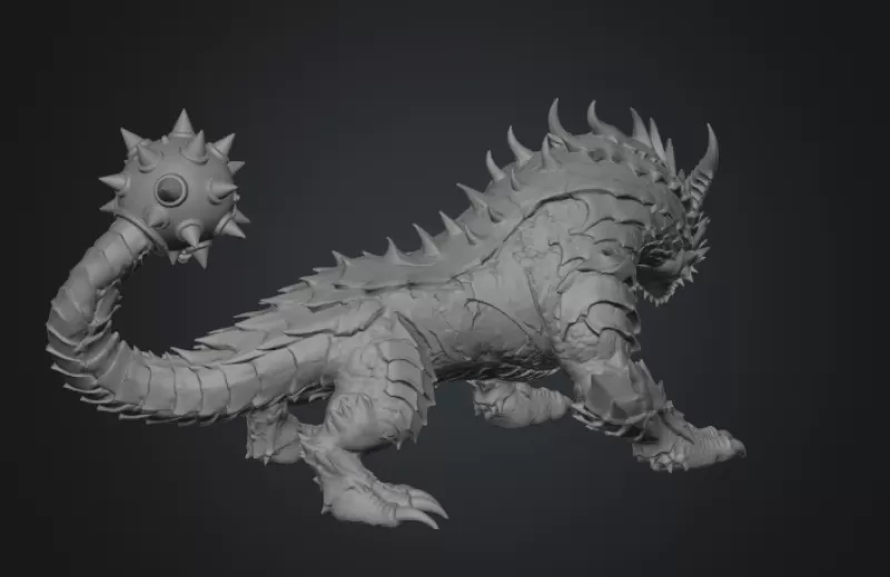 Abyssal Ironclad Dragon STL File for 3D Print - Model preview 13