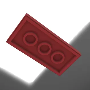 LEGO Jumper Plate 2X4 with 3 Knobs - Model thumbnail 3