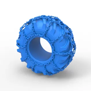 Tire of Timberjack with chains Scale 1:25 - Model thumbnail 7