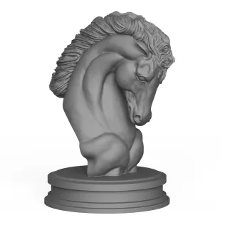 3D Print Ready Horse Statue