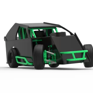 Mod Lite Race car while turning Scale 1:25 - Model thumbnail 27