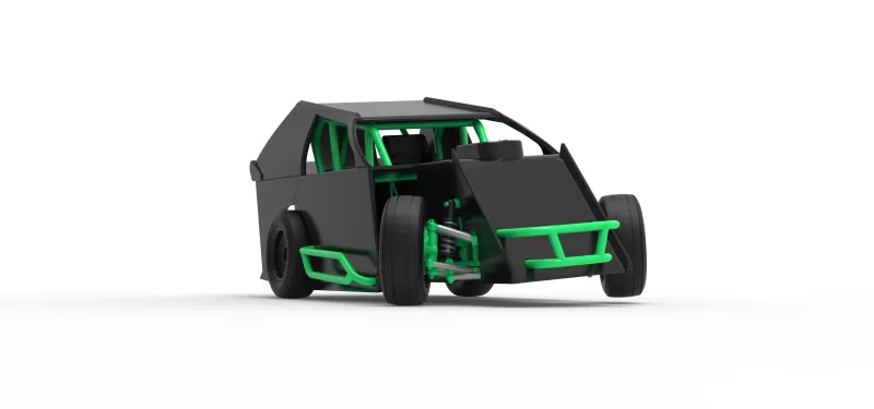 Mod Lite Race car while turning Scale 1:25 - Model preview 27