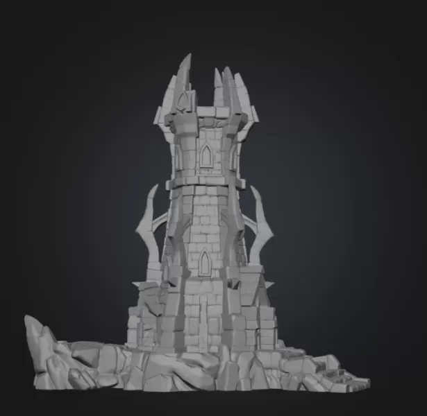 Shadowspire Arcane Tower STL File for 3D Print - Model preview 14