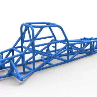 Frame of Supermodified front engine race car V4 Scale 1:25 - Model thumbnail 12