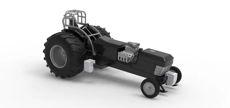 Vintage Pulling tractor Version 3 Scale 1:25 - Model preview 21